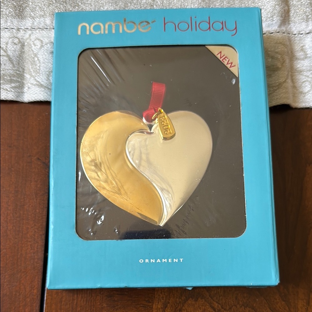Nambe Holiday ornament Heart first Christmas Together New in box